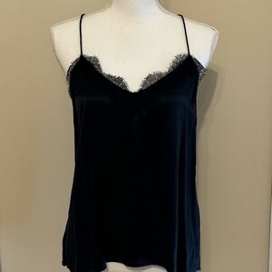 NYC silk cami black